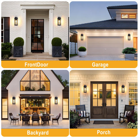 EJIAXIN 2 pack porch lights add curb appeal with durability.