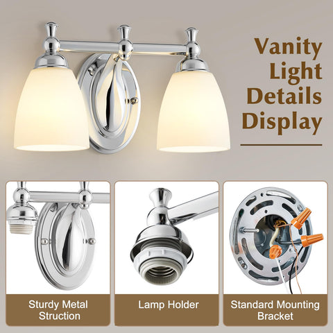 EJIAXIN bathroom light installation hardware included for quick setup.