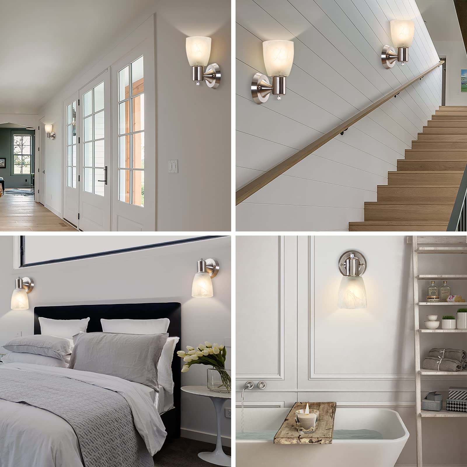 EJIAXIN bathroom mirror light with frosted glass for even illumination