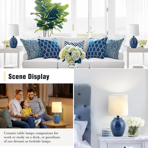 EJIAXIN compact 13.75-inch lamp fits small spaces neatly.