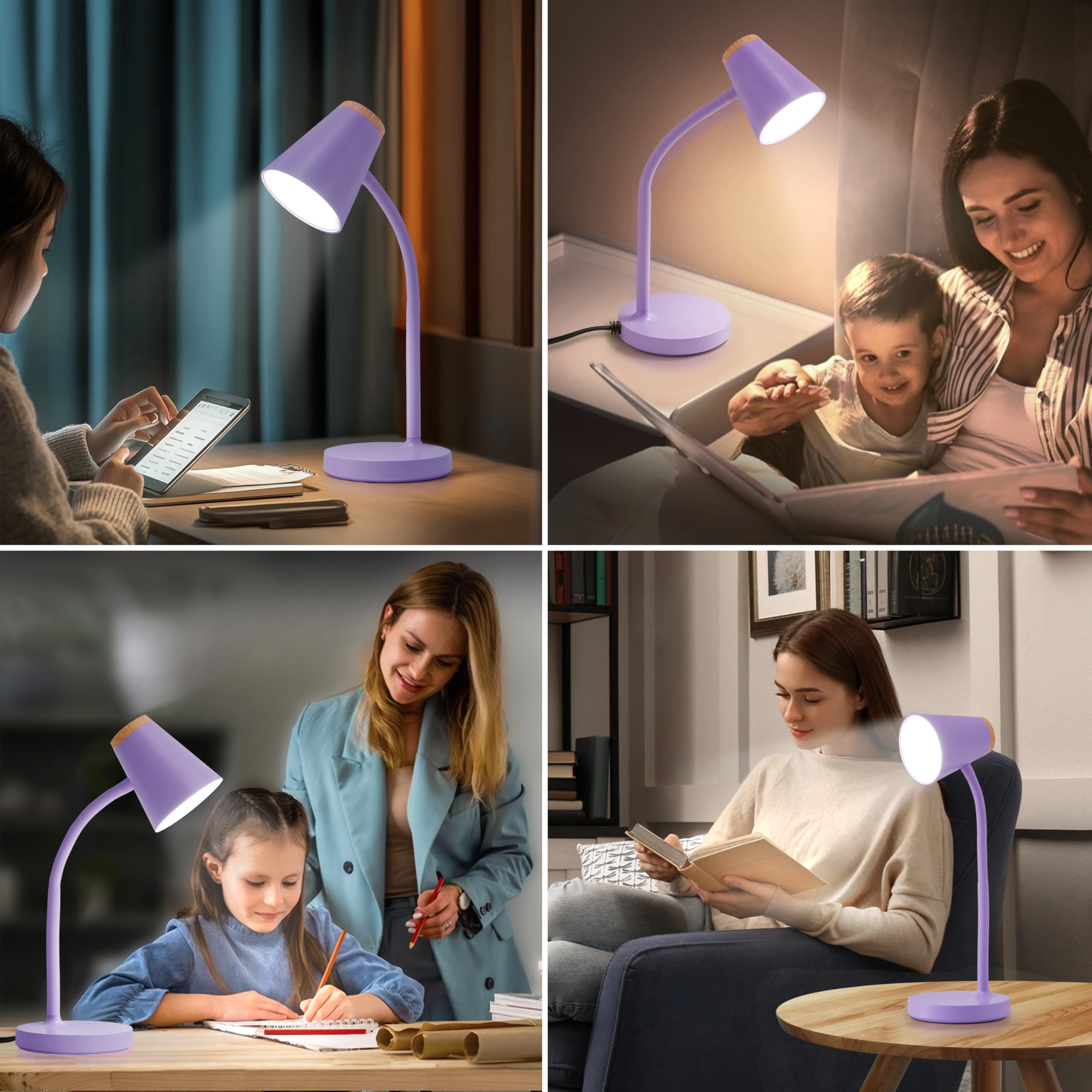 Compact EJIAXIN LED desk lamp offering eye-friendly illumination for study sessions