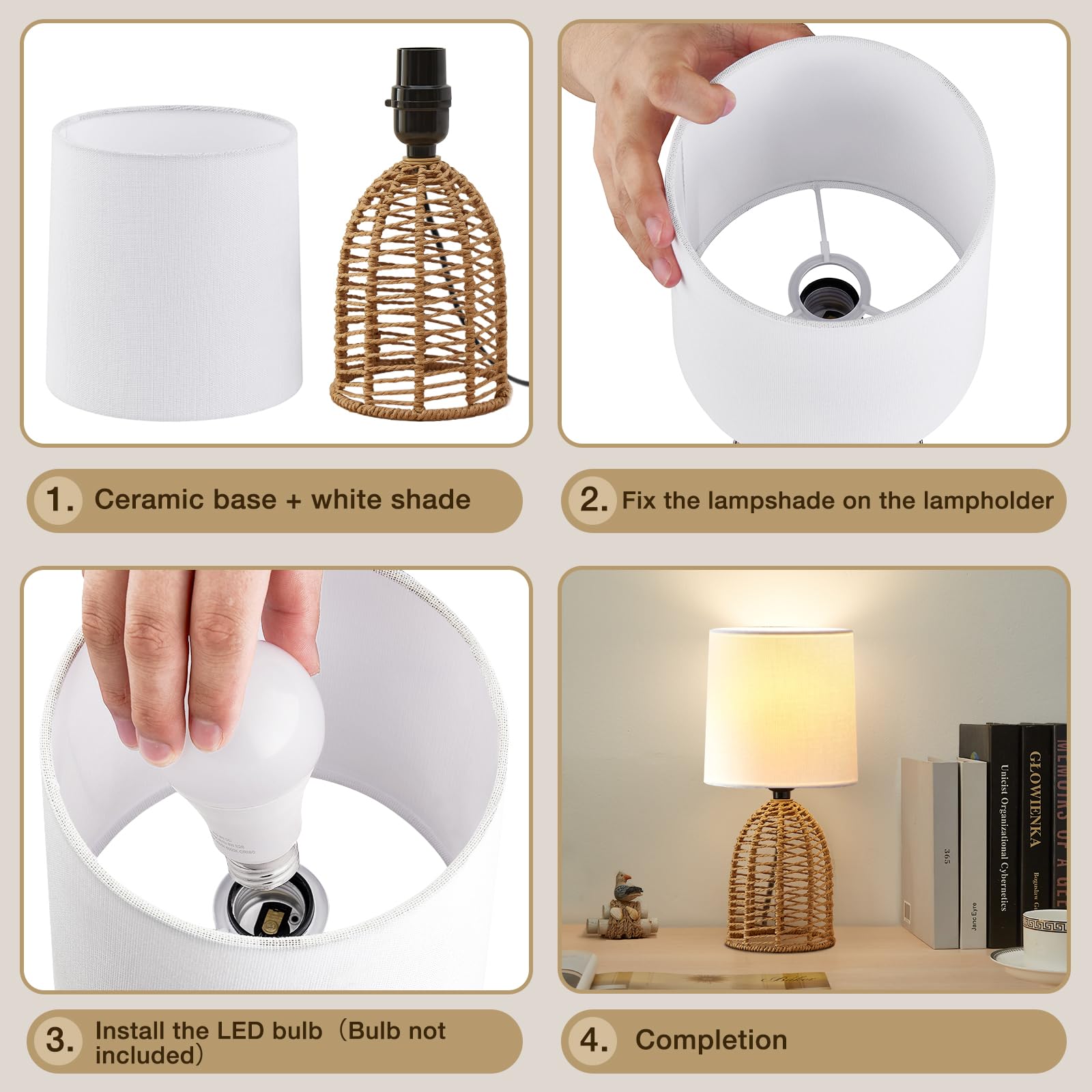EJIAXIN 1.5m cord offers flexible lamp placement.