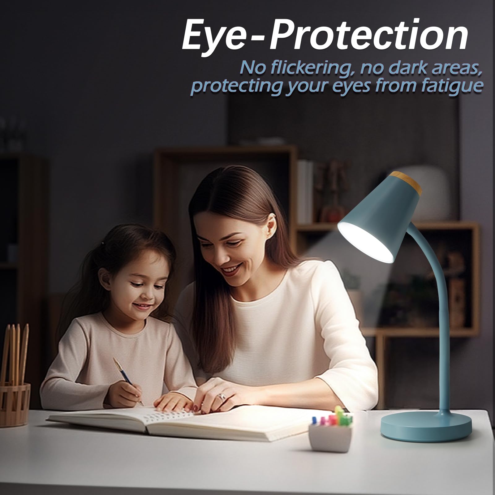 EJIAXIN versatile lamp suits dorm rooms and bedrooms for focused work.