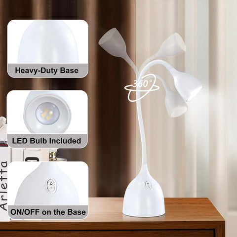 EJIAXIN desk lamp in dorm room compact footprint ideal for small study spaces.