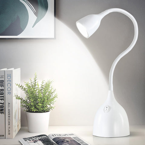EJIAXIN desk lamp with flexible gooseneck for precise lighting in any direction.