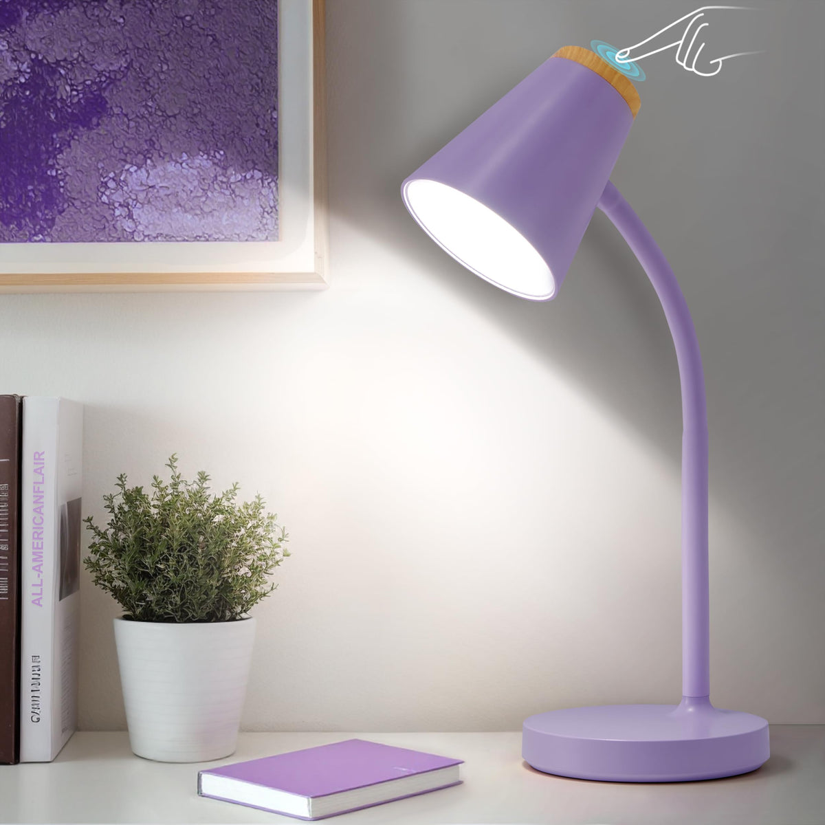 EJIAXIN desk lamp main image showing touch dimmable LED for versatile lighting