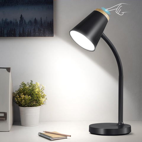 EJIAXIN desk lamp with touch switch illuminating a dorm desk for quick tasks