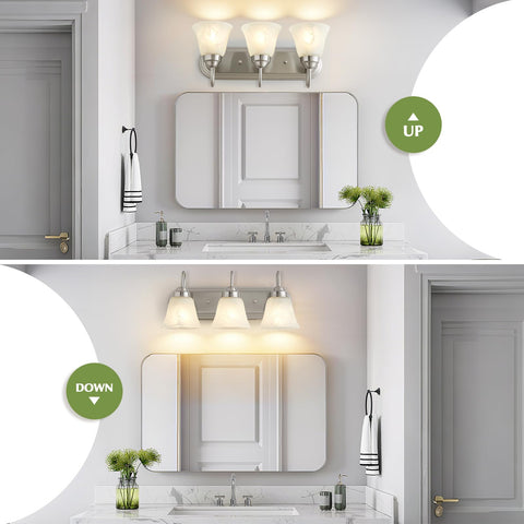 EJIAXIN easy-install bathroom lighting includes mounting hardware
