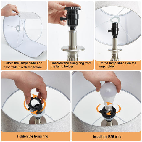 EJIAXIN quick-installation guide for fast setup of bedside lamps