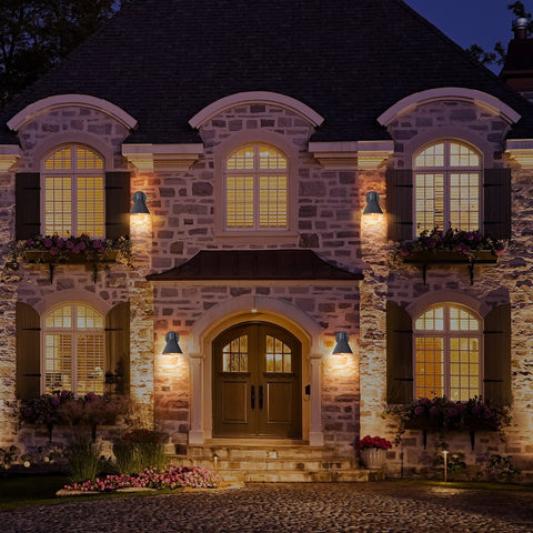 Decorative yet practical lighting to enhance security and curb appeal.