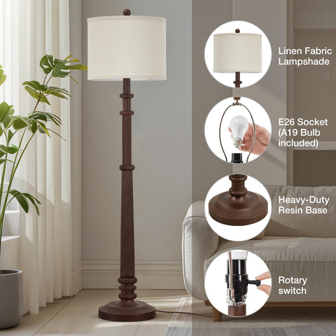 EJIAXIN aged reddish-brown finish adds vintage style.