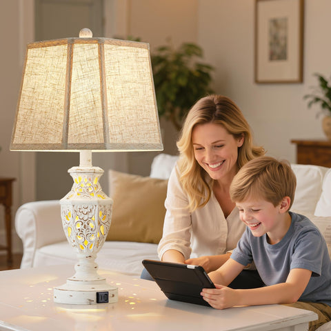 EJIAXIN lamps with LED bulbs included for immediate use and energy efficiency