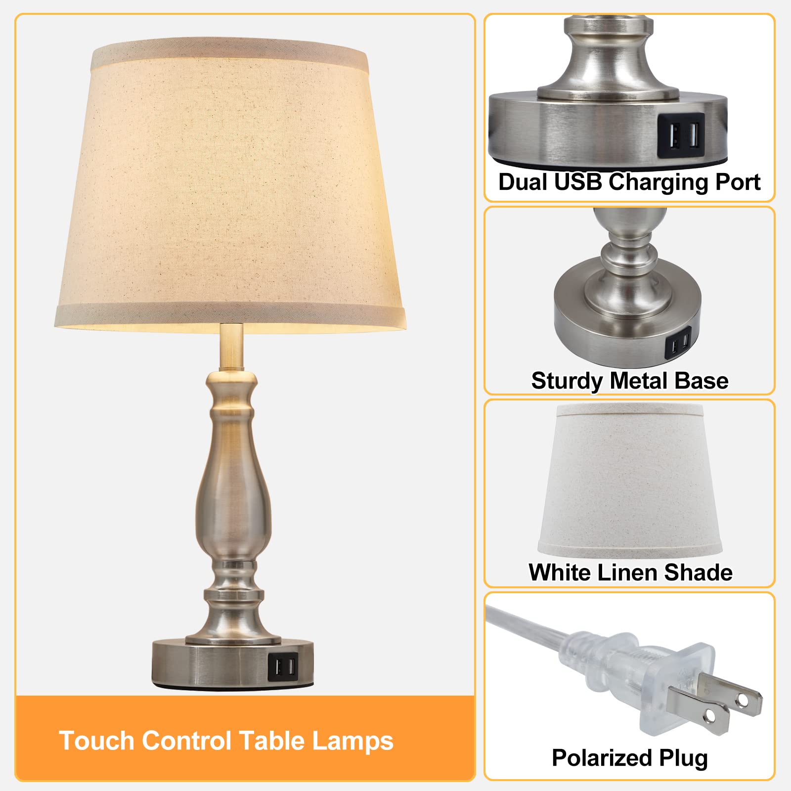 EJIAXIN included LED bulbs provide warm, steady light without flicker