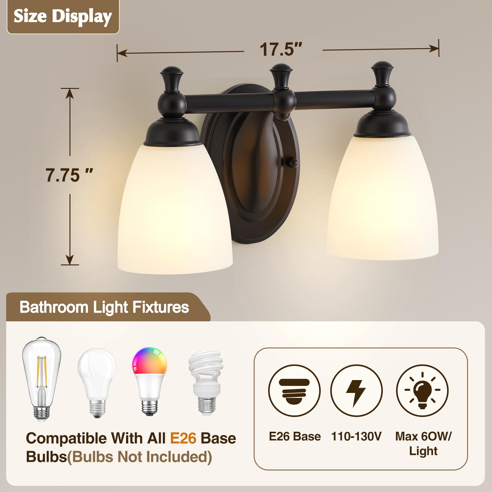 EJIAXIN modern vanity light in black complements contemporary bathrooms and vanity areas.