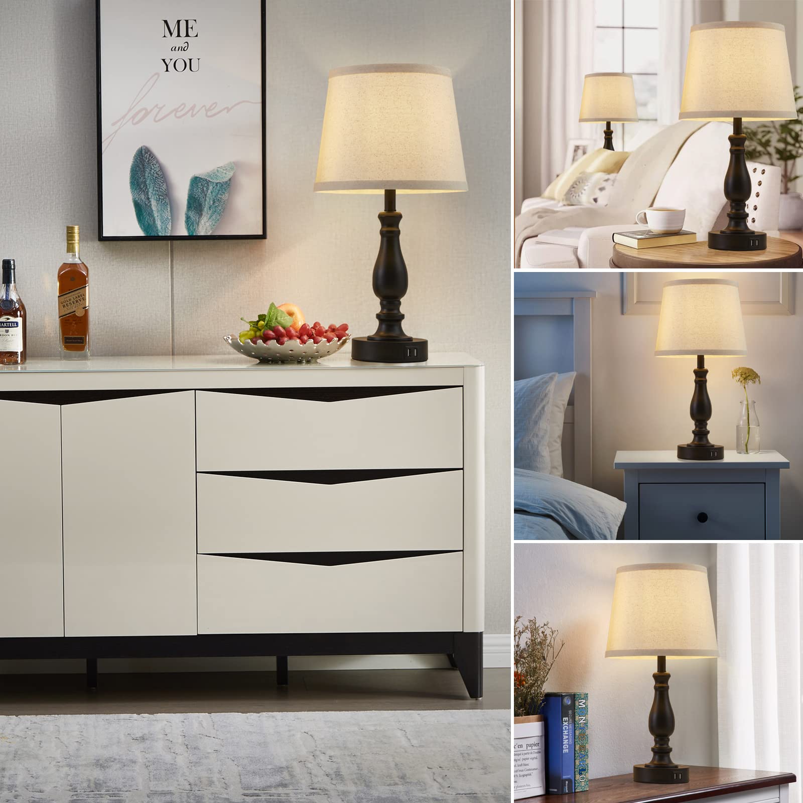 EJIAXIN contemporary bedside lamps enhance any room style.