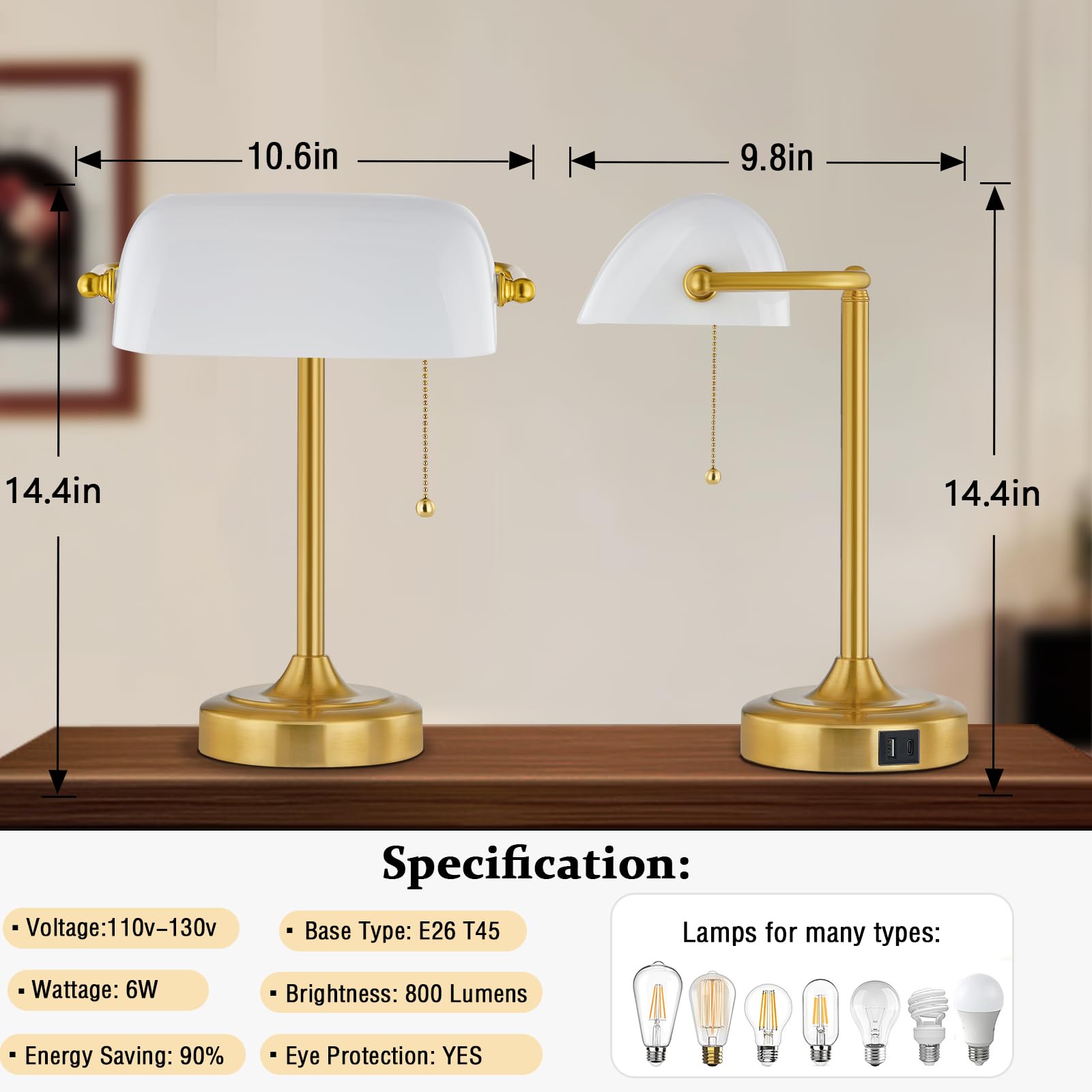 EJIAXIN table lamp suited for nightstands and desks