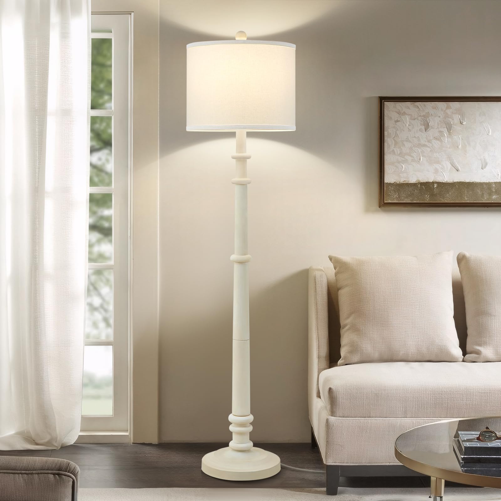 EJIAXIN tall floor lamp provides versatile lighting for living rooms or offices.