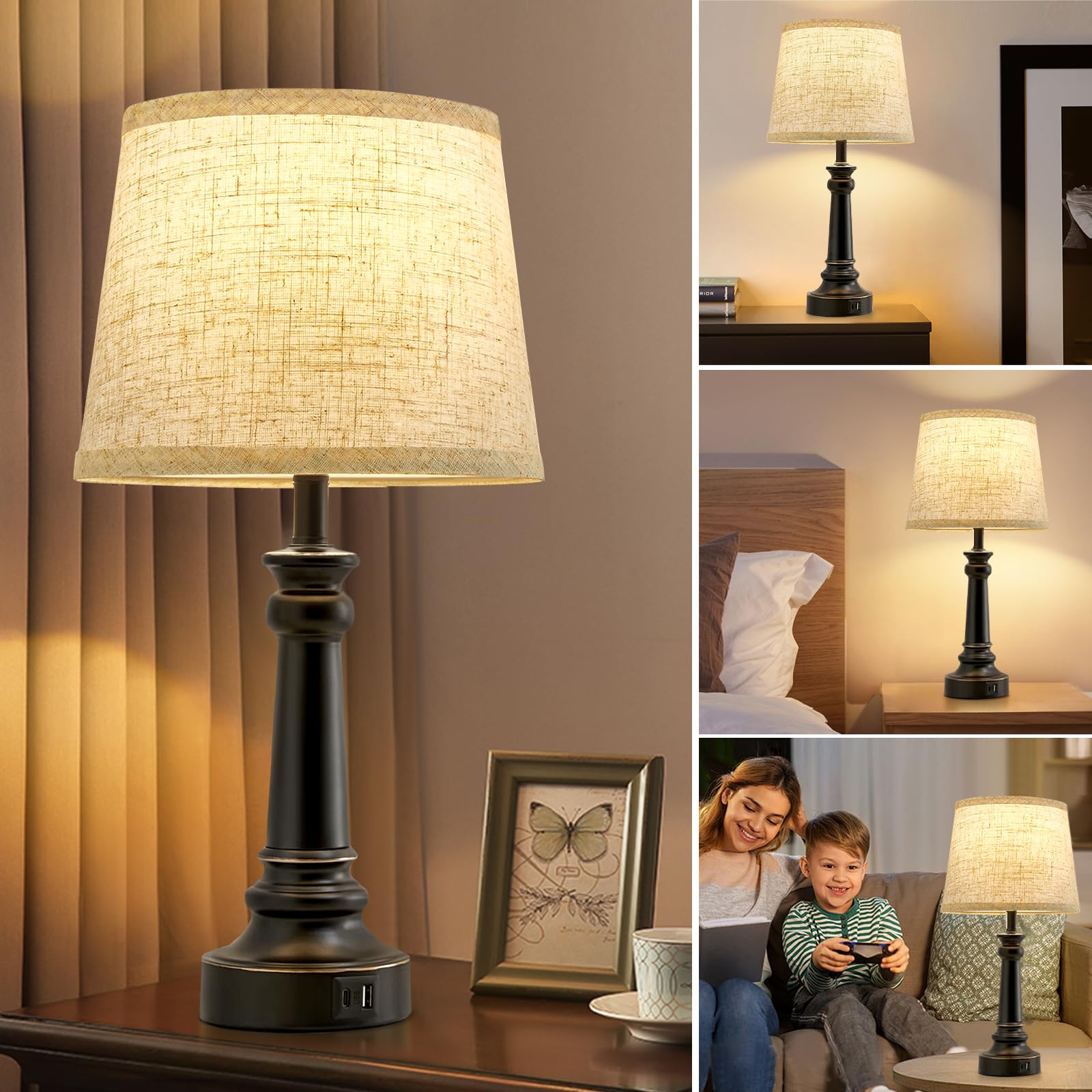 EJIAXIN Touch Lamps offer four-step setup with no tools.