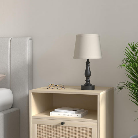 EJIAXIN bedside lamps include USB-C and USB-A ports for convenient charging.