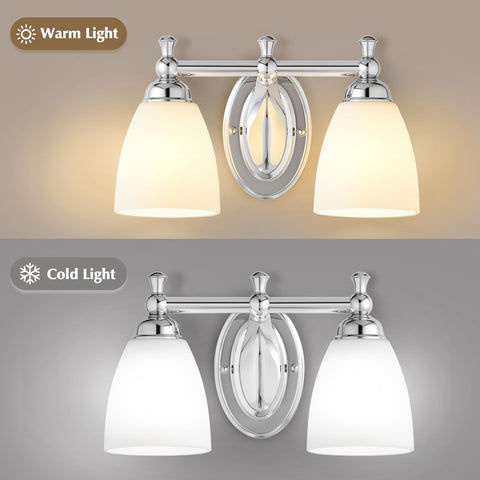 EJIAXIN chrome vanity light with E26 base, suitable for bulbs.
