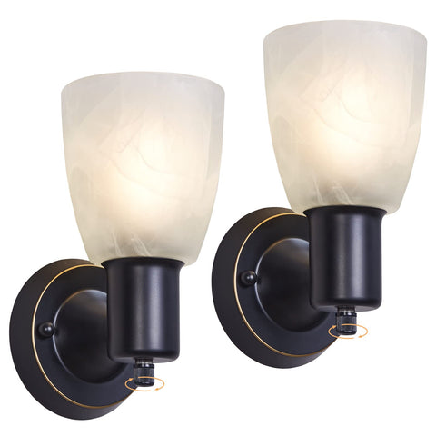 EJIAXIN wall sconce with frosted glass enhances bathroom ambiance