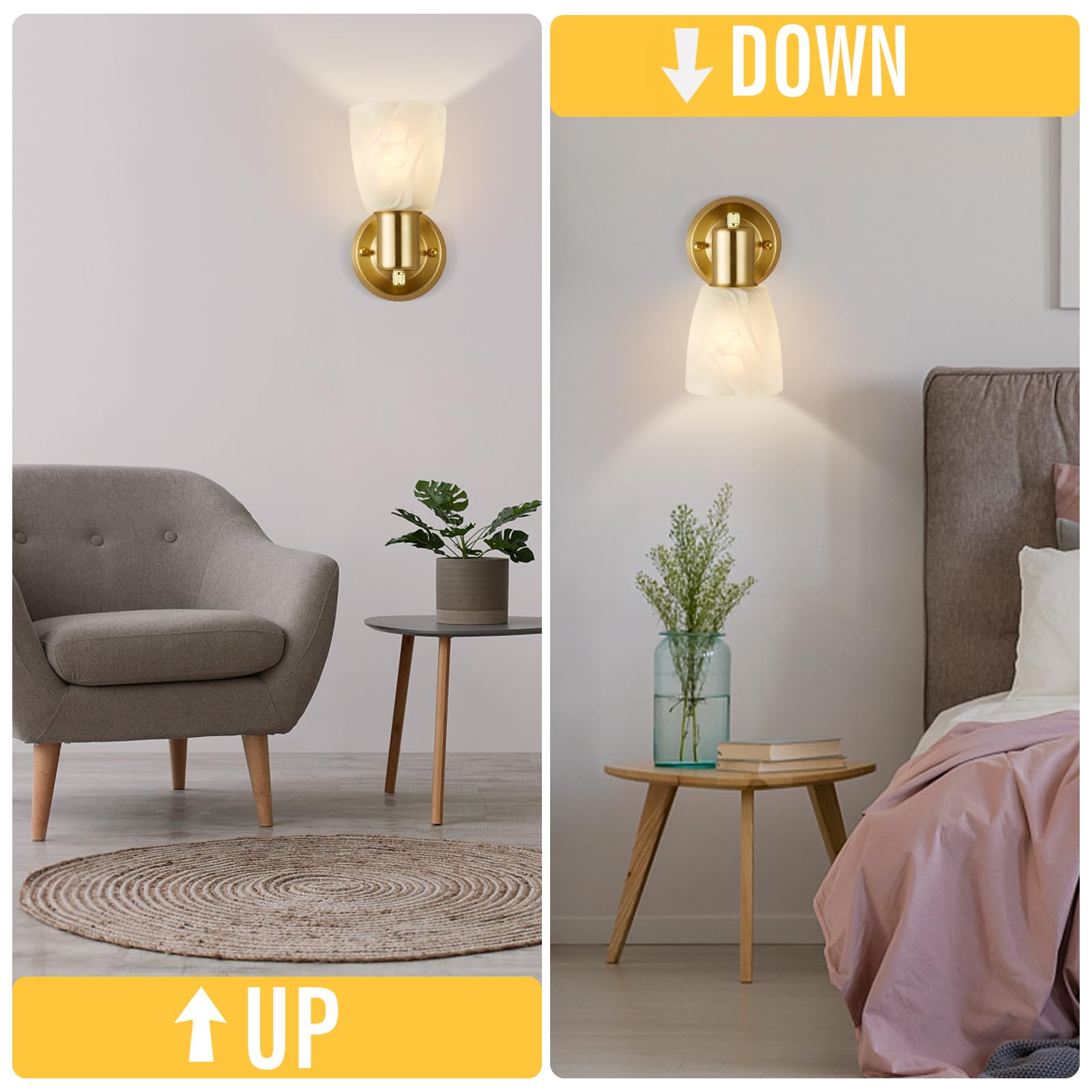 EJIAXIN wall sconce rotary switch for easy control