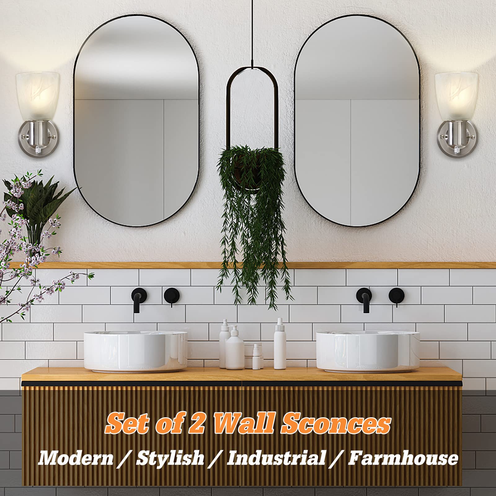Dual installation option: up or down orientation for EJIAXIN sconce