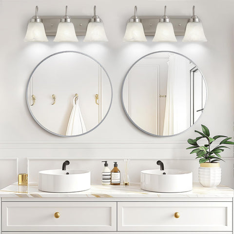 EJIAXIN white glass shades for versatile bathroom lighting