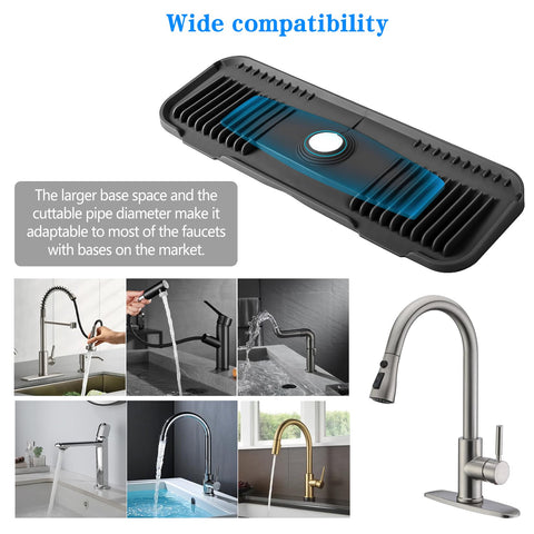 EK-Memory-fish faucet mat offers simple maintenance—wipe clean after use.