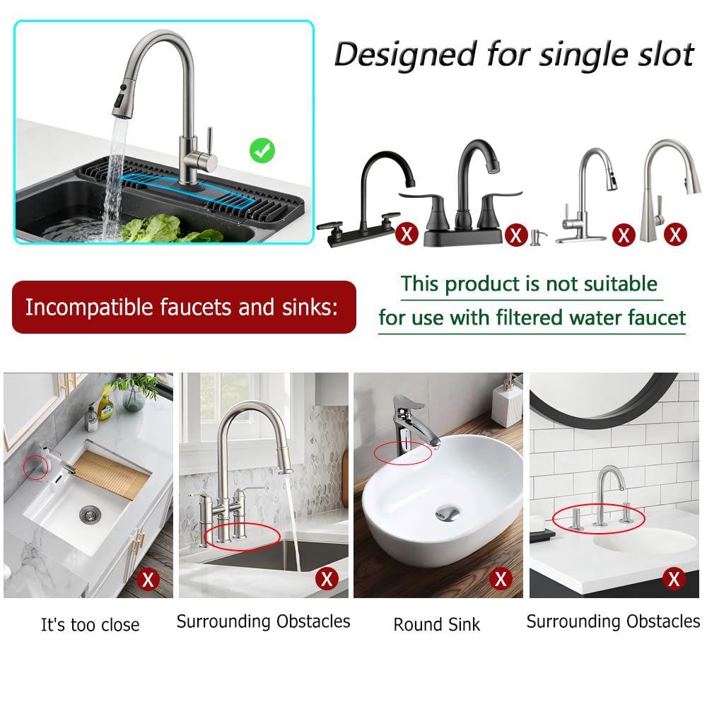 EK-Memory-fish faucet mat keeps the area around the faucet free from puddles.