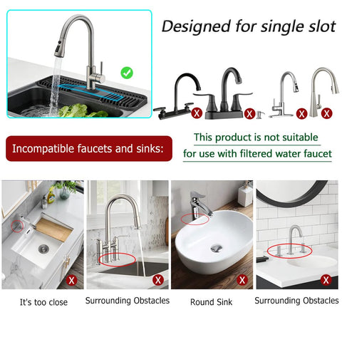 EK-Memory-fish faucet mat keeps the area around the faucet free from puddles.