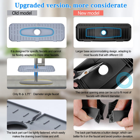 EK-Memory-fish faucet mat is reusable and dryable to avoid soggy mats.