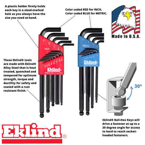 Blue metric and red inch keys for fast identification