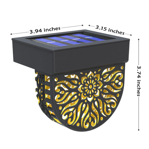 EKQ elegant mandala pattern solar lights for garden paths.