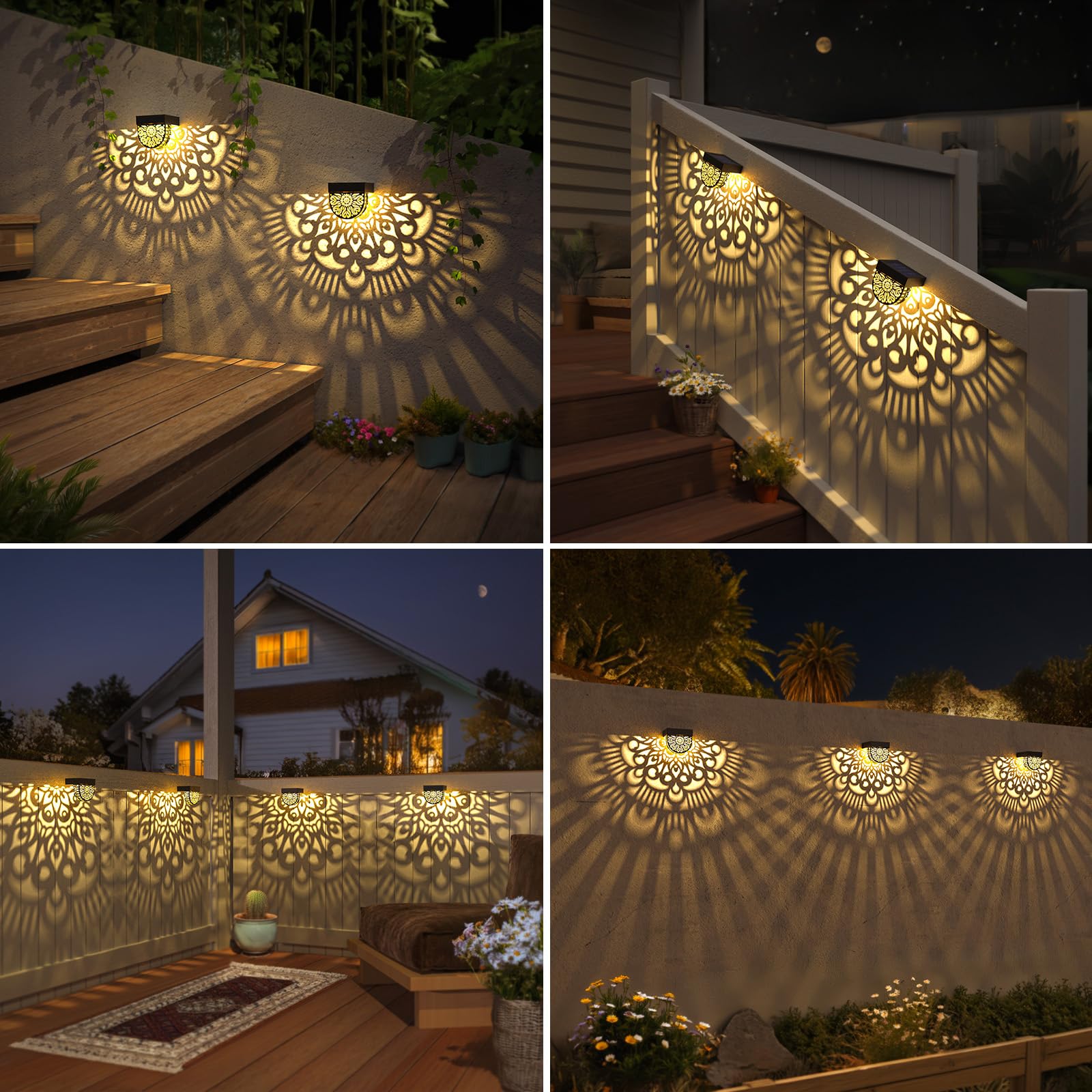 EKQ waterproof fence post light for all weather use.