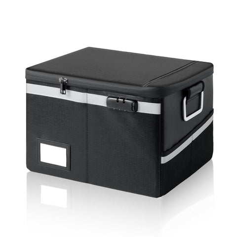 Ekunivers fireproof waterproof document box front view shows durable protection for important papers