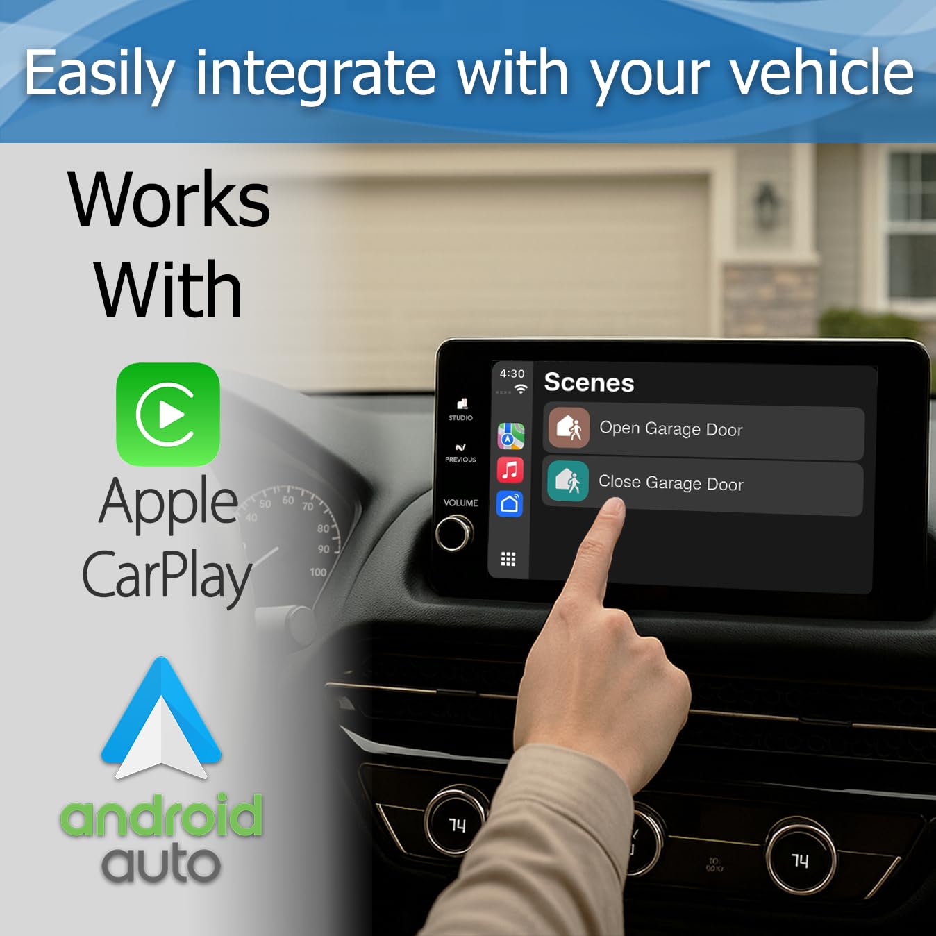 eKyro with Google Home integration for convenient door commands