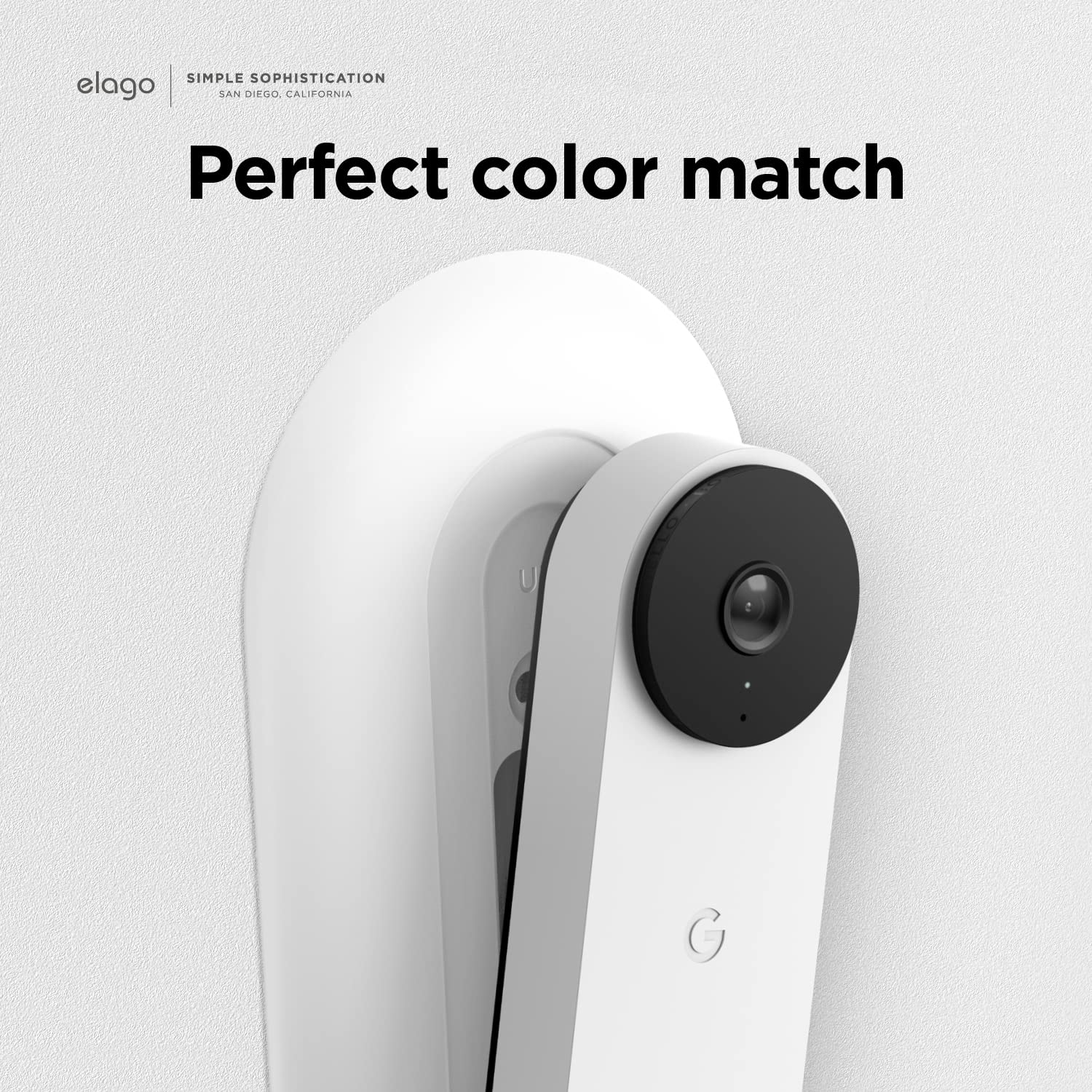 elago Nest Hello wall plate Snow close-up bezel emphasizes durable ABS finish
