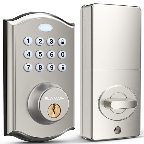 ELAMOR M19 keypad front door lock for quick keyless entry