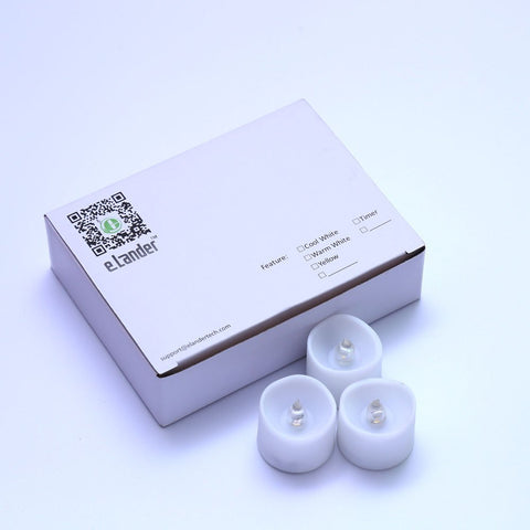 eLander LED tea light long run time for extended use