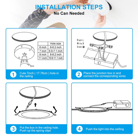 Elaruslux recessed light with dimming supports 5% to 100% brightness control.