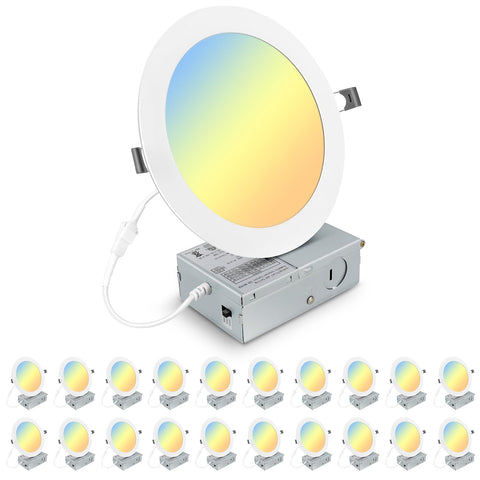 Elaruslux 7 inch recessed light with junction box for easy installation and efficiency.