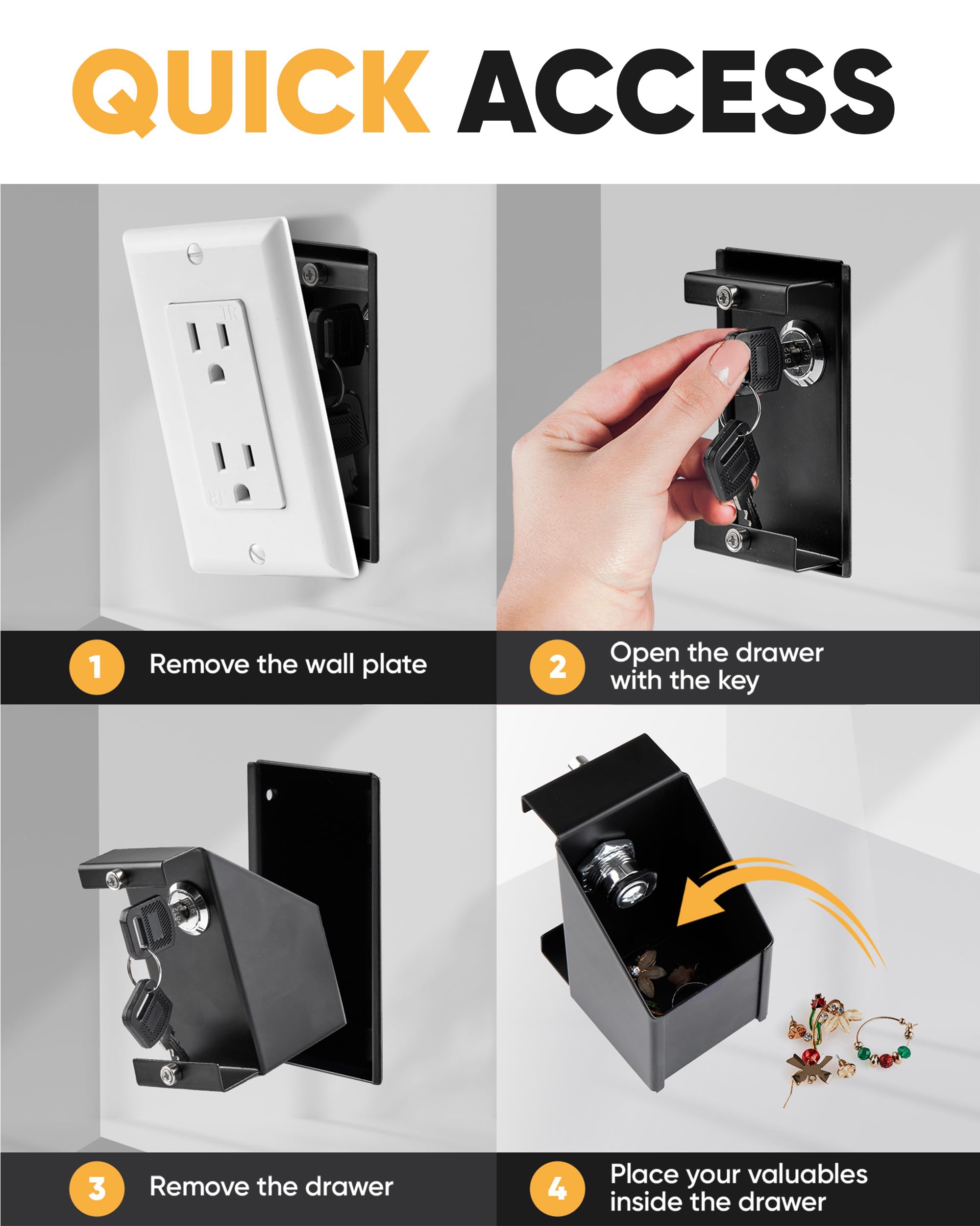 Elder Welder real wall plate included adds an authentic, secure look.