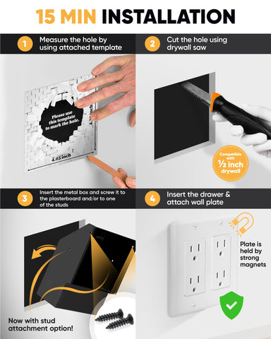 Elder Welder real wall plate included for authentic look and quick access.