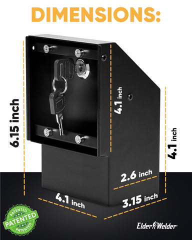 Elder Welder two-compartment option helps organize valuables.