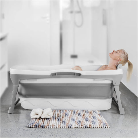 ELDERFLOWER & BERRIES portable bathtub 56-inch folding ready for a spacious home soak.