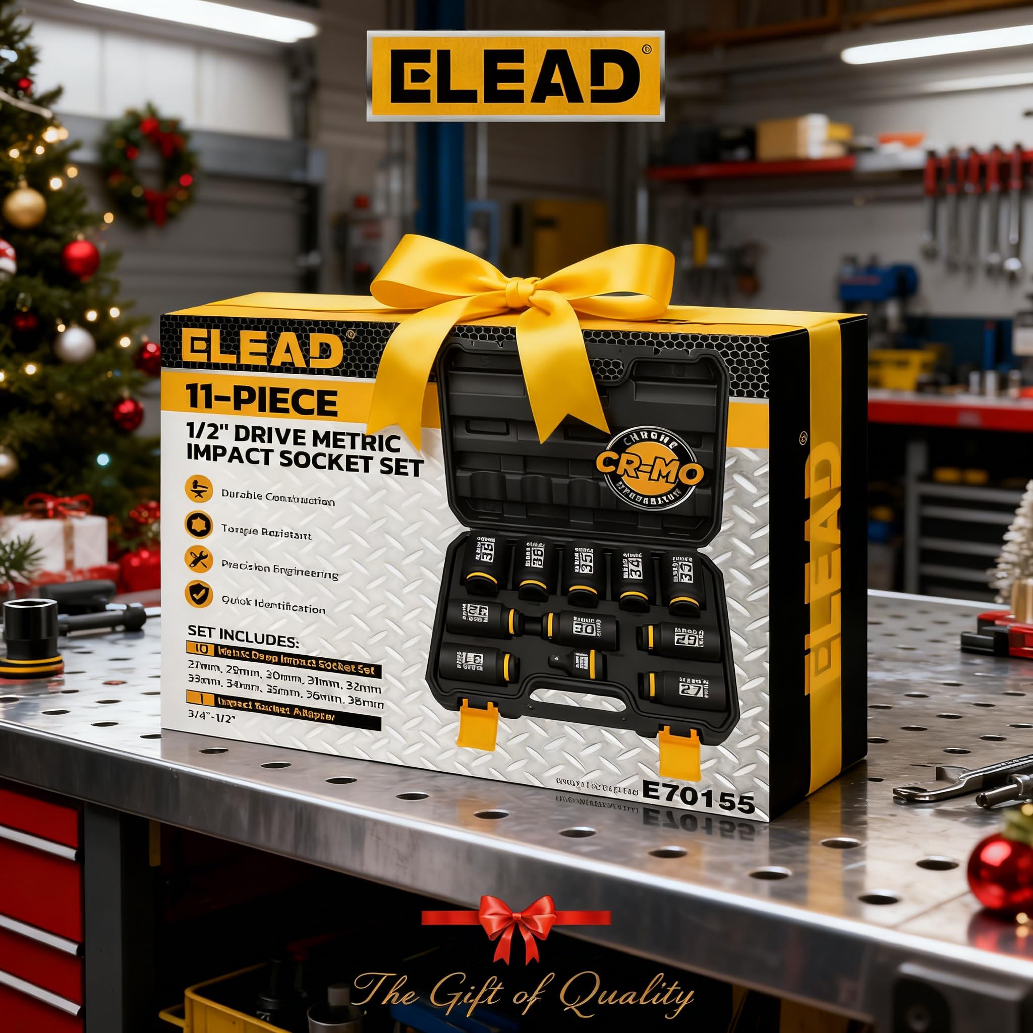ELEAD 38mm deep socket handles large nut tasks reliably