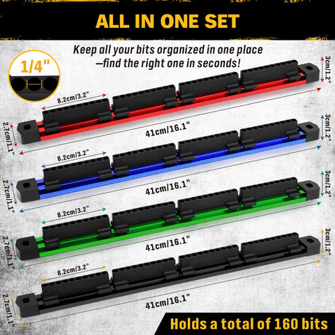 ELEAD 160-slot bit storage provides quick access and organization