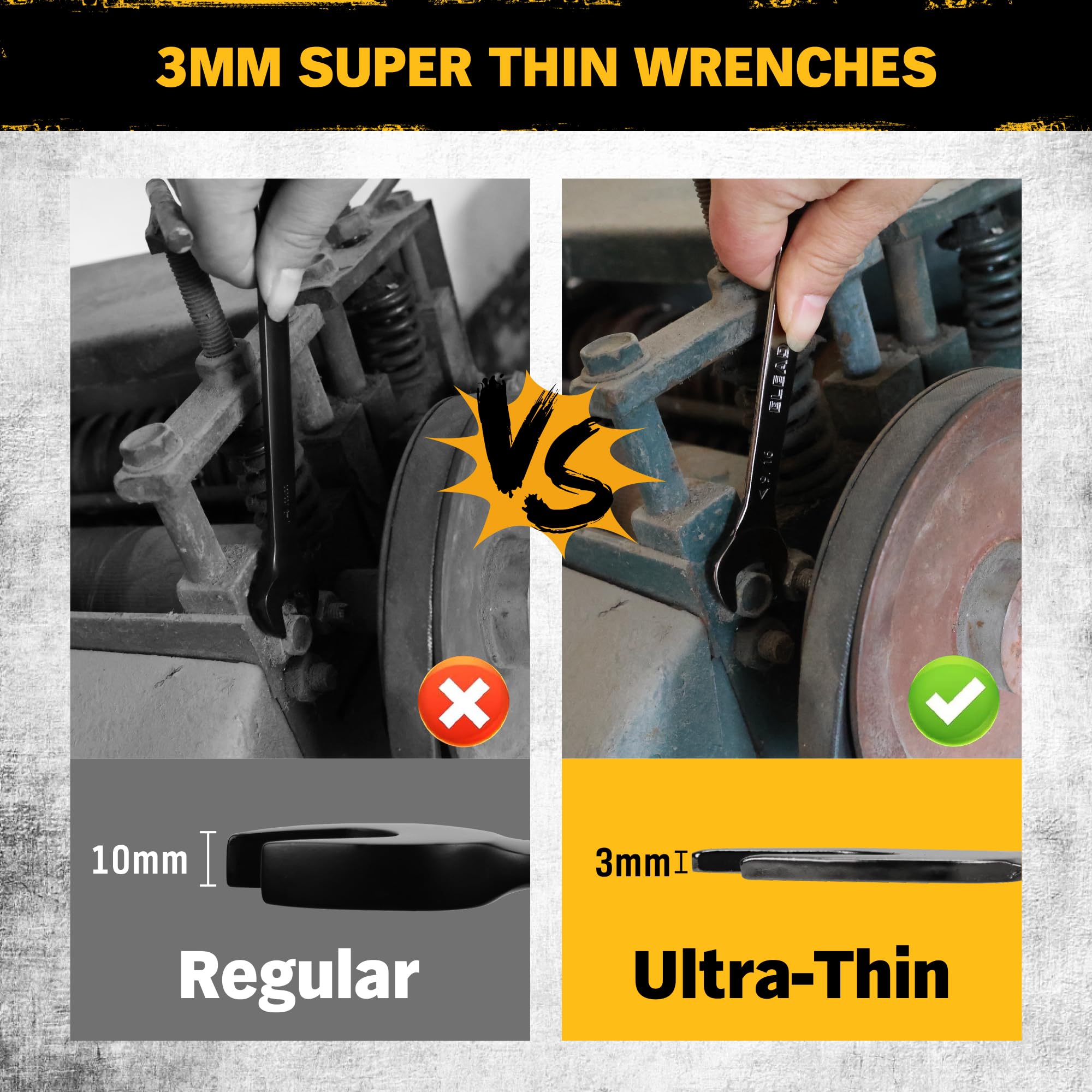 ELEAD wrenches feature dual markings for quick size identification