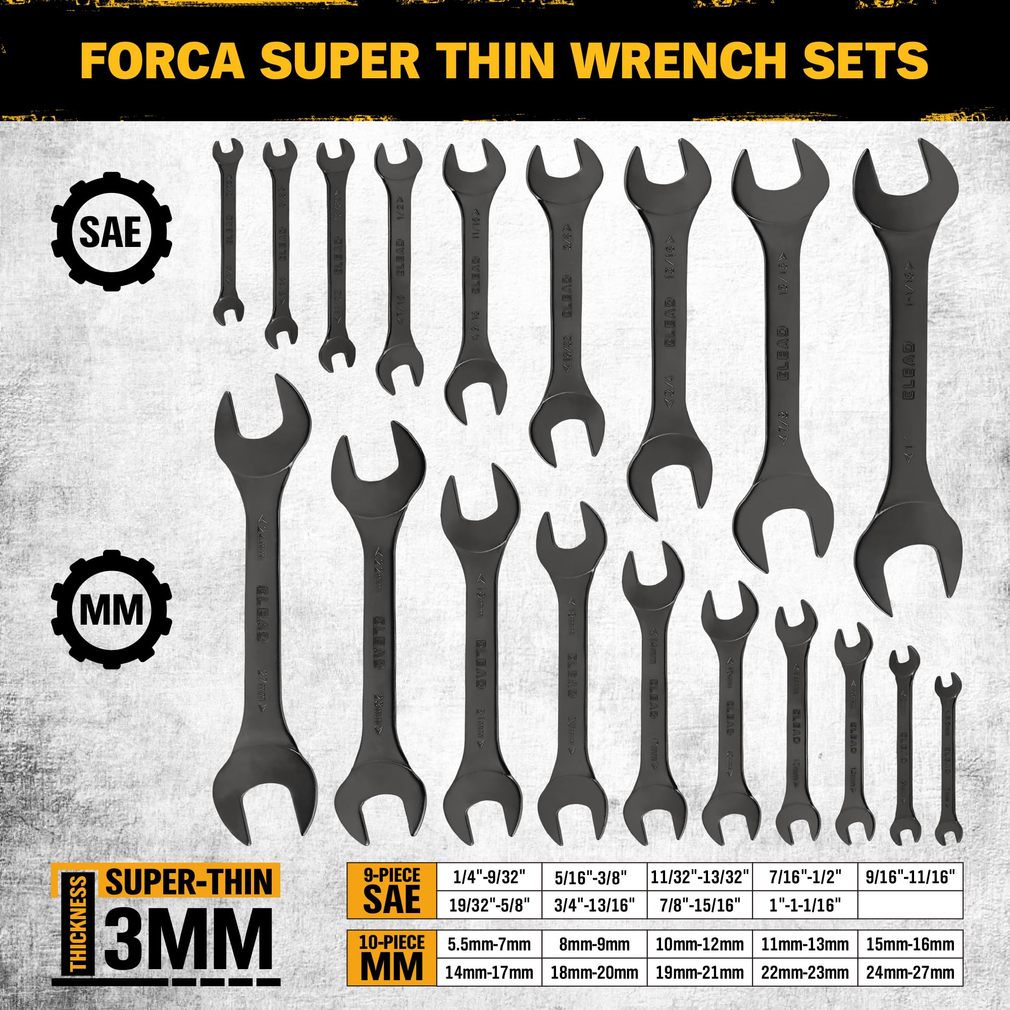 Close-up of 3mm ultra-thin wrench fitting into tight space
